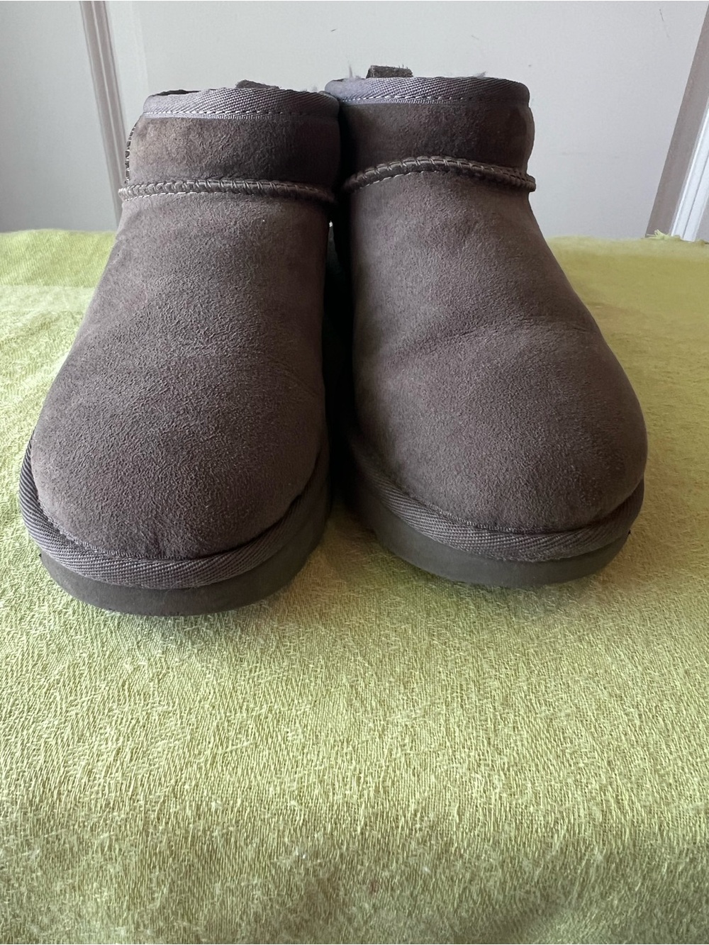 UGG Ultra Mini Suede Booties - Gray. Size 6 - Picture 5 of 10